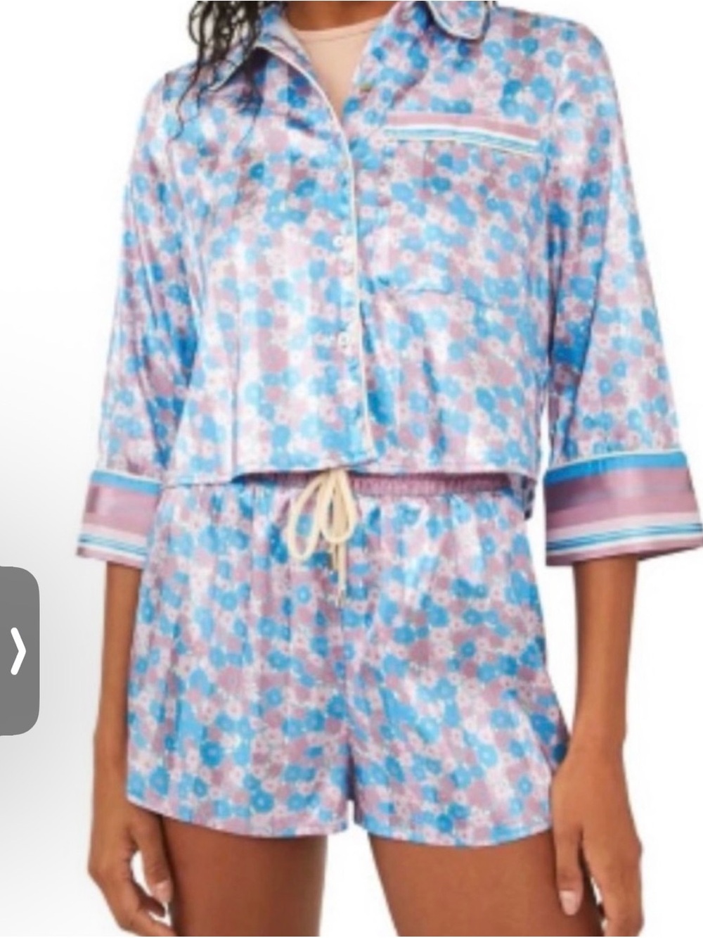 NWT, Free People Pillow Talk PJ Set in Cool Lavender combo Size M - Picture 4 of 12